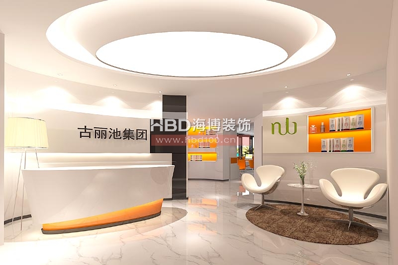 綠地中心辦公室裝修 古麗池集團(tuán)前臺(tái)