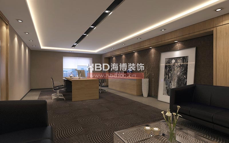 豪順物流公司辦公室設(shè)計(jì) 前臺(tái)效果圖 總經(jīng)理室