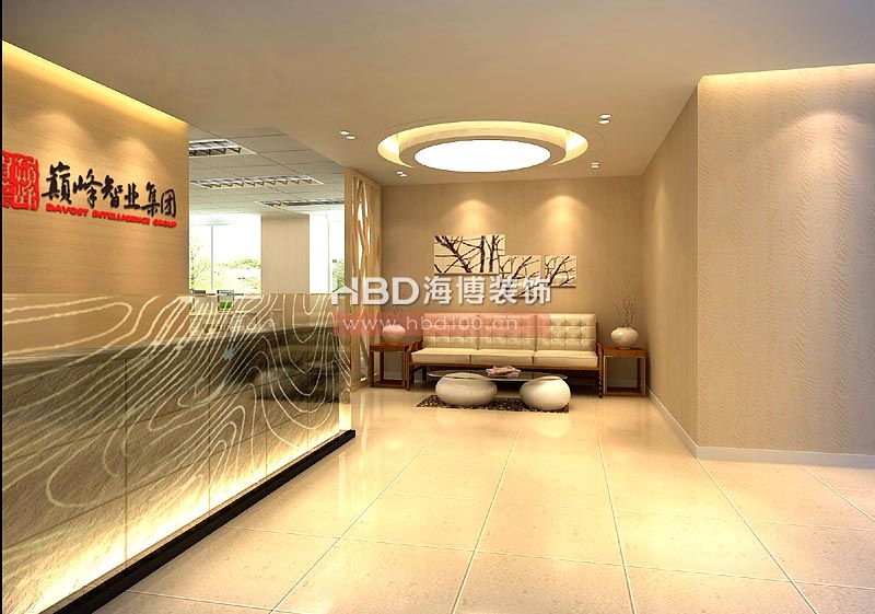 巔峰旅游規(guī)劃設(shè)計(jì)院廣州分公司辦公室裝修 前臺(tái)過(guò)道