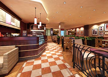 廣州咖啡廳設(shè)計裝修 COSTA遠(yuǎn)景路店