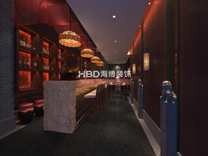 東山18號公館中式會所設(shè)計 入口門廳